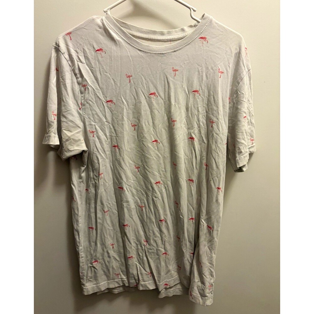 PD&C The Athletic Tee Men's Crew Neck Short Sleeve T-Shirt White Pink M